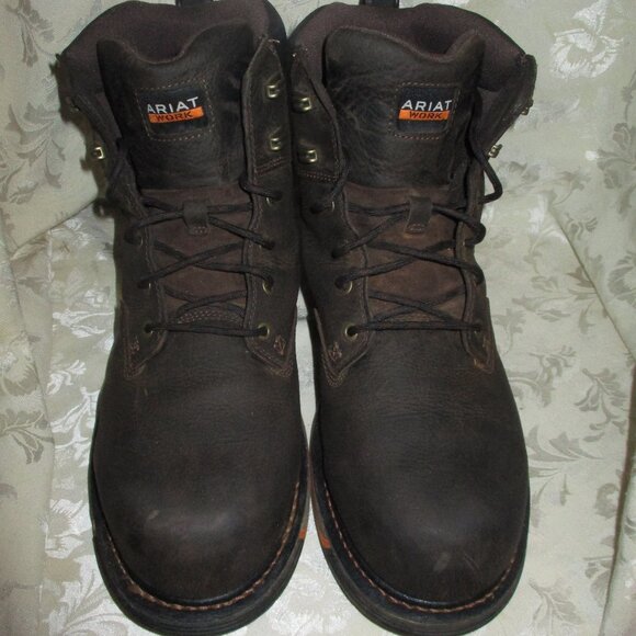 Ariat Men's Brown Work Big Rig Boots size 13EE - Picture 5 of 9